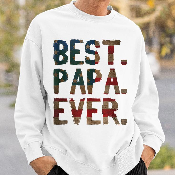 4Th Of July Fathers Day Usa Dad Gift - Best Papa Ever Sweatshirt Gifts for Him
