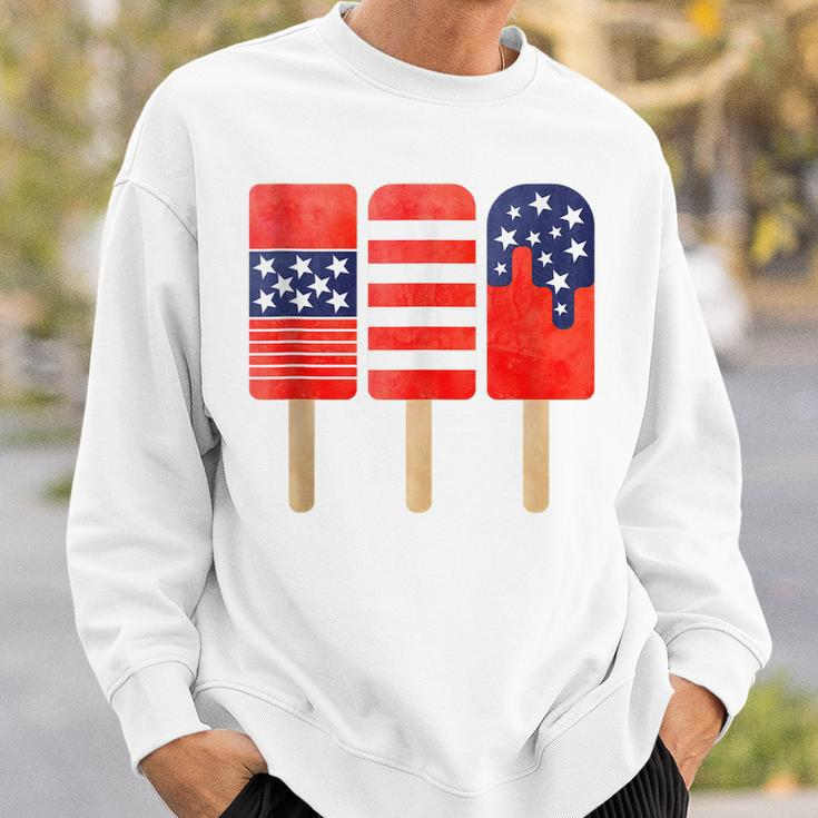 4Th Of July Popsicles Usa Flag Independence Day Patriotic Sweatshirt Gifts for Him