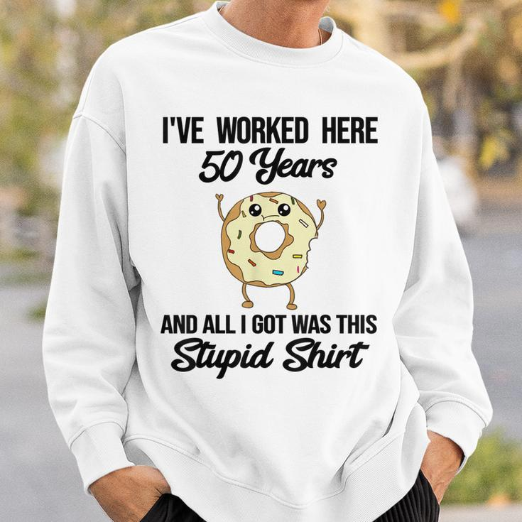 50 Year Co-Worker Fifty Years Of Service Work Anniversary Sweatshirt Gifts for Him