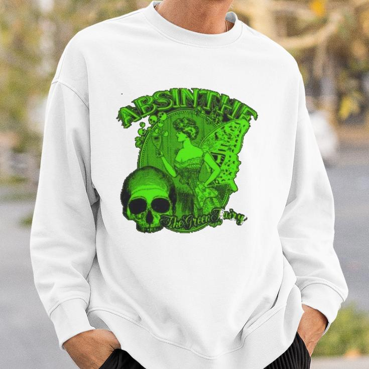 Absinthe Skull Green Fairy Retro Design Sweatshirt Gifts for Him