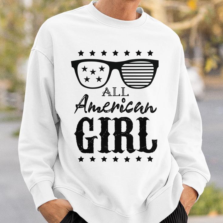 All American Girl 4Th Of July Family Matching Sunglasses Sweatshirt Gifts for Him