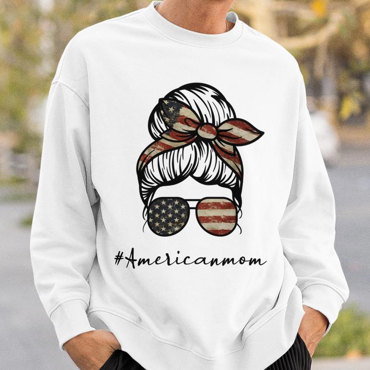 American Mom Great American Flag Sunglasses Mom Mothers Day Sweatshirt Gifts for Him