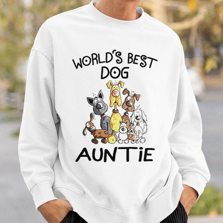 Auntie Gift Worlds Best Dog Auntie Sweatshirt Gifts for Him