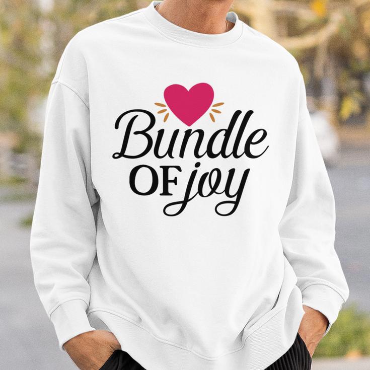 Baby Shower Text Design Bundle Of Joy Heart Sweatshirt Gifts for Him