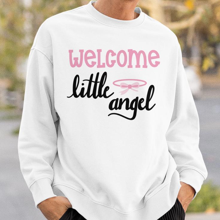 Baby Shower Text Design Welcome Little Angel Sweatshirt Gifts for Him