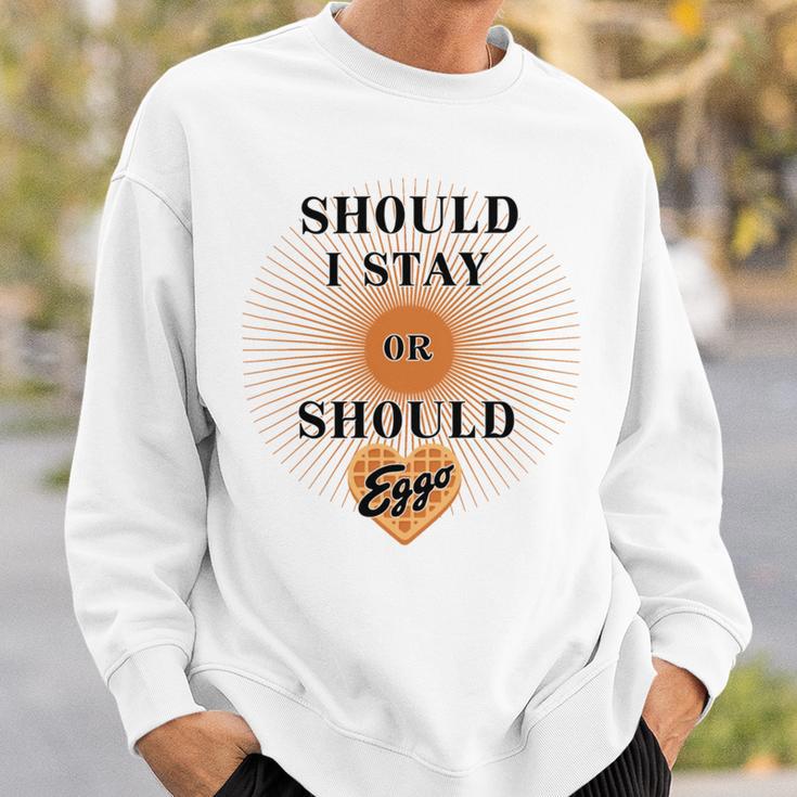 Best Seller Should I Stay Or Should Eggo Merchandise Sweatshirt Gifts for Him