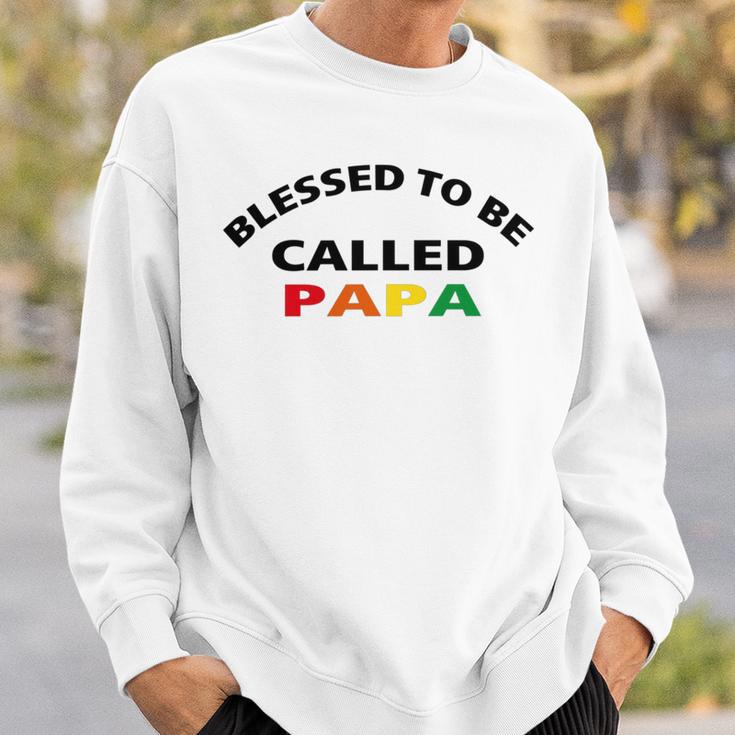 Blessed To Be Called Papa Sticker Sweatshirt Gifts for Him