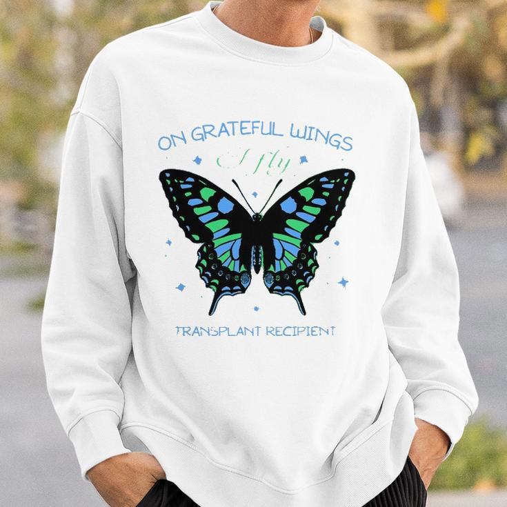 Butterfly On Grateful Wings I Fly Transplant Recipient Sweatshirt Gifts for Him
