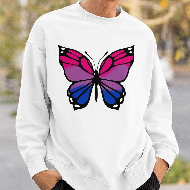 Butterfly With Colors Of The Bisexual Pride Flag Sweatshirt Gifts for Him