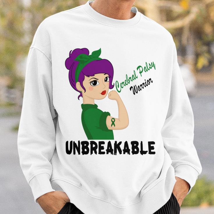 Cerebral Palsy Warrior Strong Women Green Ribbon Cerebral Palsy Cerebral Palsy Awareness Sweatshirt Gifts for Him