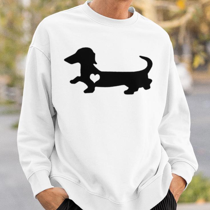 Dachshund Heart Dog Lover Sweatshirt Gifts for Him