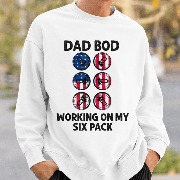 Dad Bod Working On My Six Pack Funny Beer Flag 4Th Of July Sweatshirt Gifts for Him
