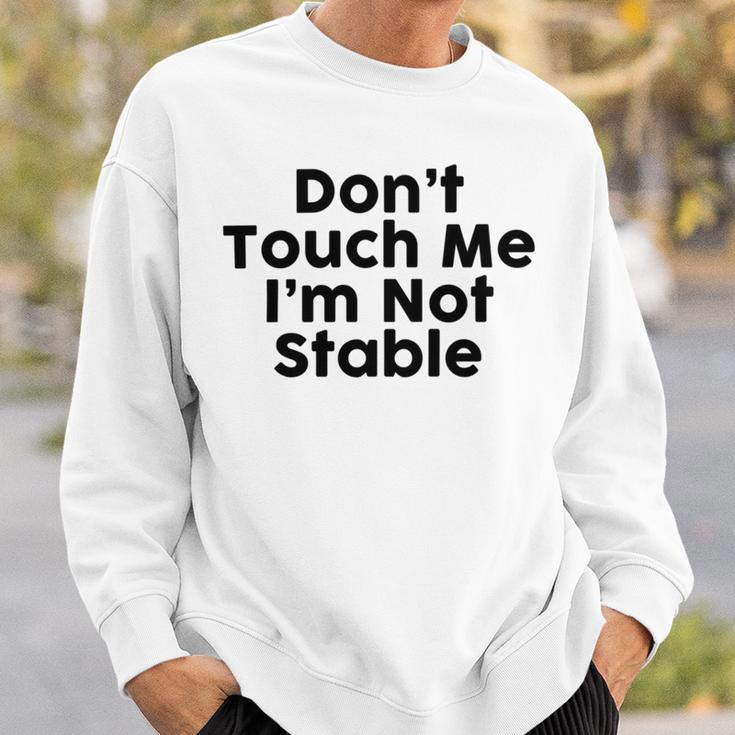 Dont Touch Me Im Not Stable Sweatshirt Gifts for Him