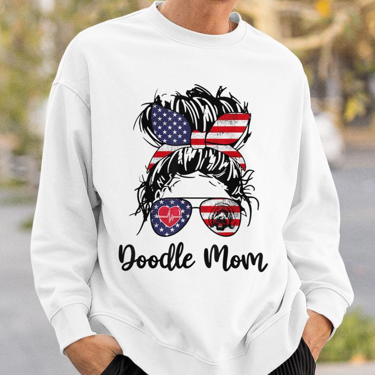 Doodle Mom Happy 4Th Of July American Flag Day Sweatshirt Gifts for Him