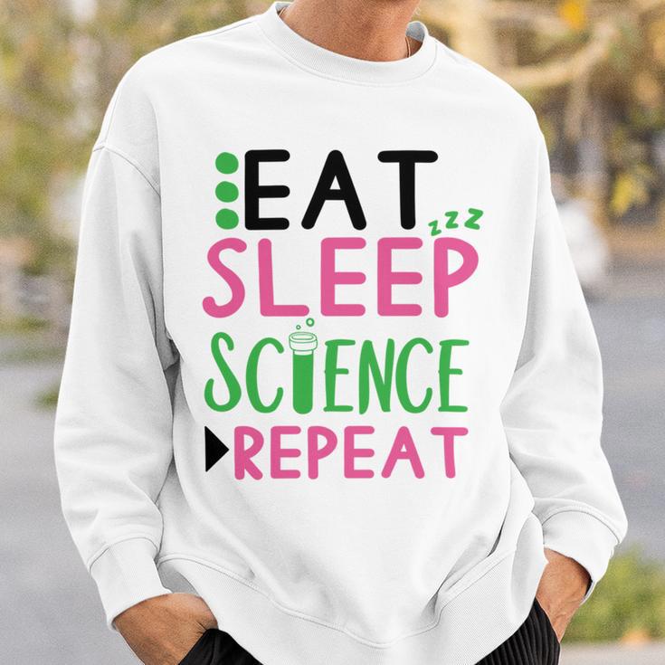 Eat Sleep Science Repeat Sweatshirt Gifts for Him