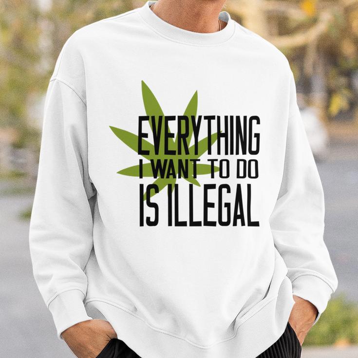 Everything I Want To Do Is Illegal V2 Sweatshirt Gifts for Him