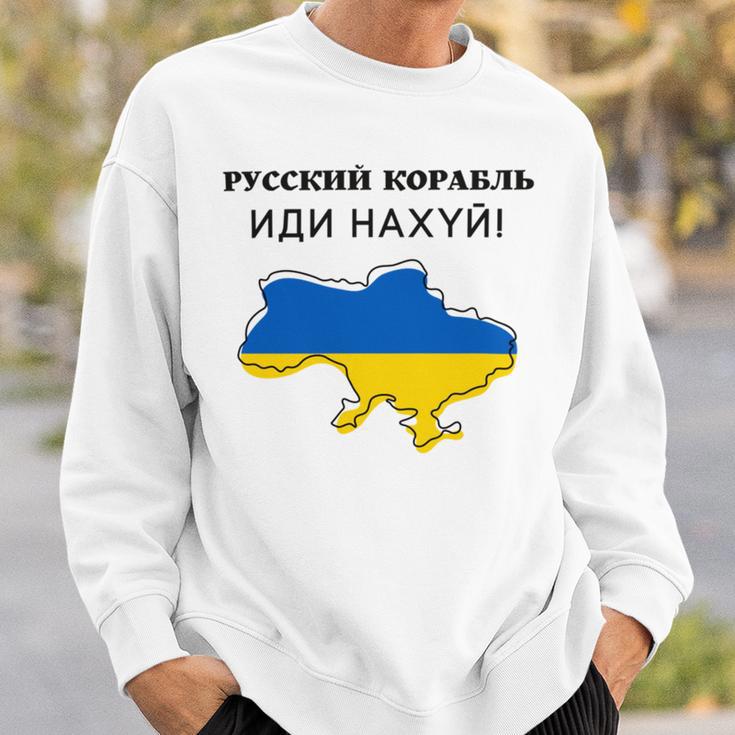 Flag Map Russian Warship Go F Sweatshirt Gifts for Him