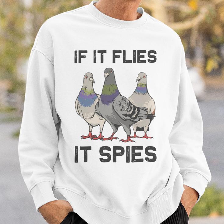 Funny Birds Pun Pigeon If It Flies It Spies Birds Are Liars Sweatshirt Gifts for Him