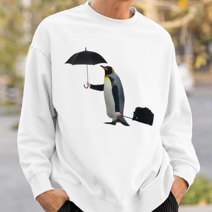 Funny Business Penguin Birds With Human Hands Sweatshirt Gifts for Him