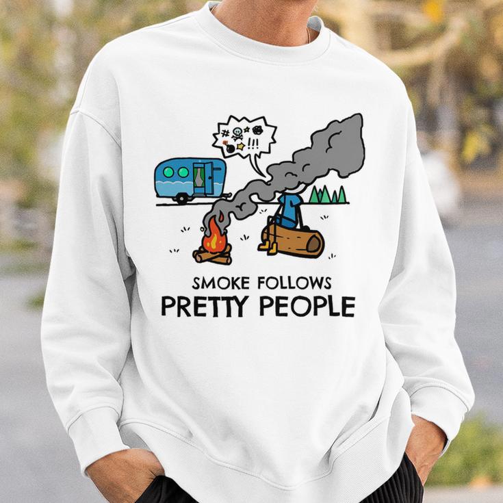 Funny Camping Fire Fact Smoke Follows 50 Shirt Sweatshirt Gifts for Him