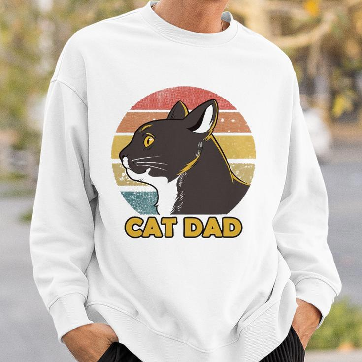 Funny Cat Dad Fathers Day Sweatshirt Gifts for Him