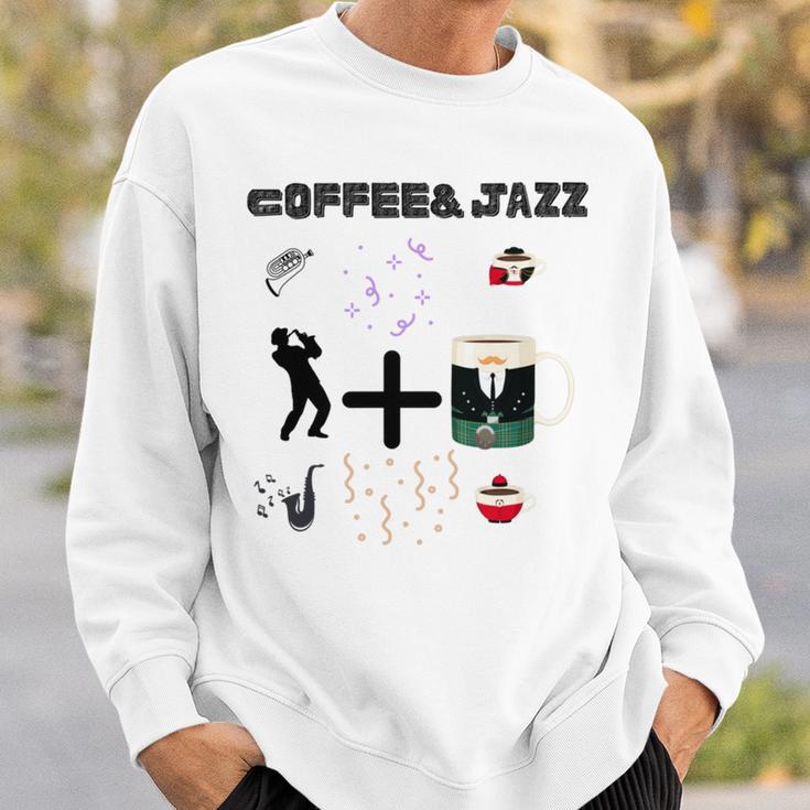 Funny Coolgiftcute Coffee Jazz Jazzmusiccoffeejazz Loverjazz Musicnashvillevintageguitar Sweatshirt Gifts for Him