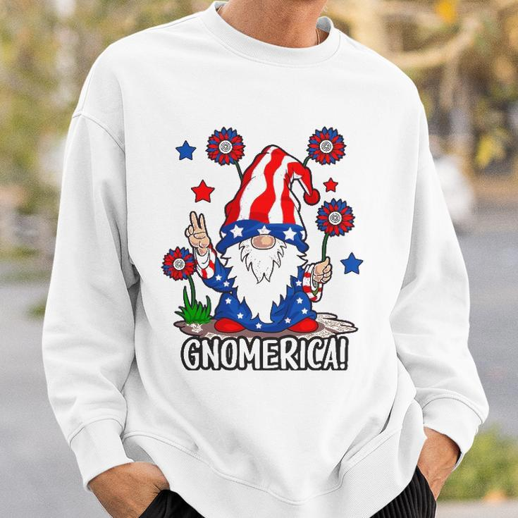 Gnomes 4Th Of July Women Gnomerica Girls American Flag Sweatshirt Gifts for Him
