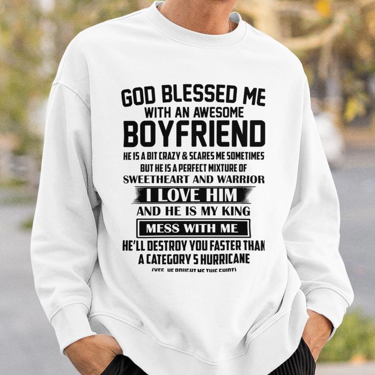 God Blessed Me With An Awesome Boyfriend Sweatshirt Gifts for Him