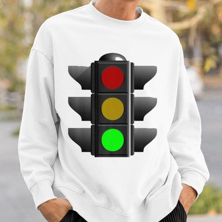 Green Traffic Light Signal Stop Caution Go Sweatshirt Gifts for Him