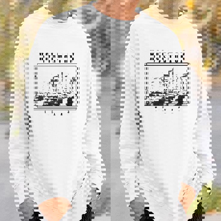 Houston Skyline Texas Pride Vintage Houston Sweatshirt Gifts for Him