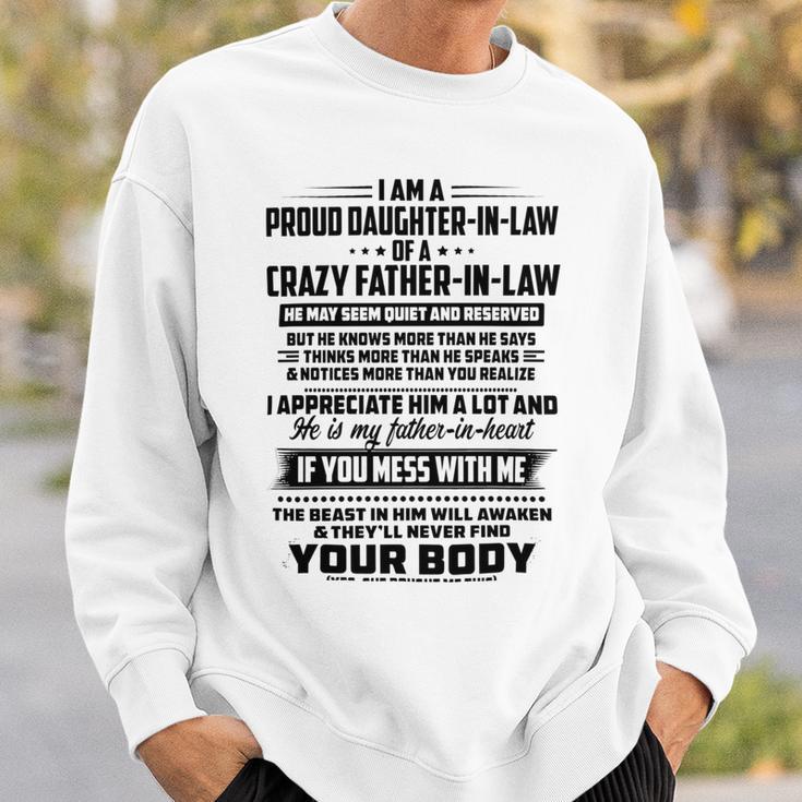 I Am A Proud Daughter In Law Of A Crazy Father In Law V2 Sweatshirt Gifts for Him