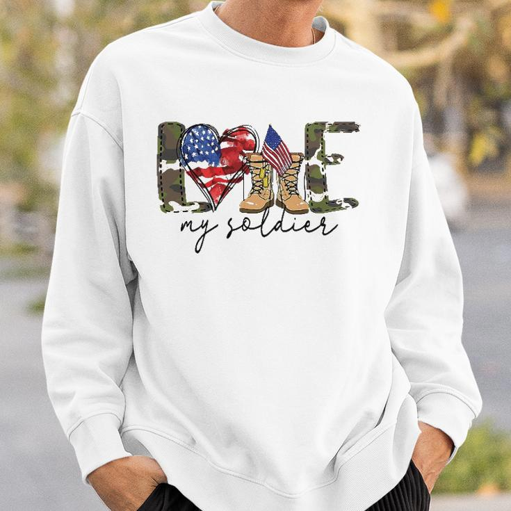 I Love My Soldier Military Military Army Wife Sweatshirt Gifts for Him