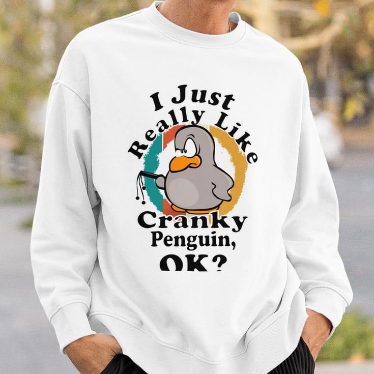 I Really Like Cranky Penguin Ok Sweatshirt Gifts for Him