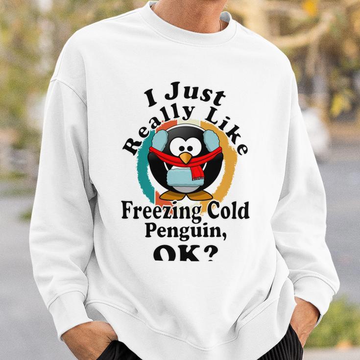 I Really Like Freezing Cold Penguin Ok Sweatshirt Gifts for Him