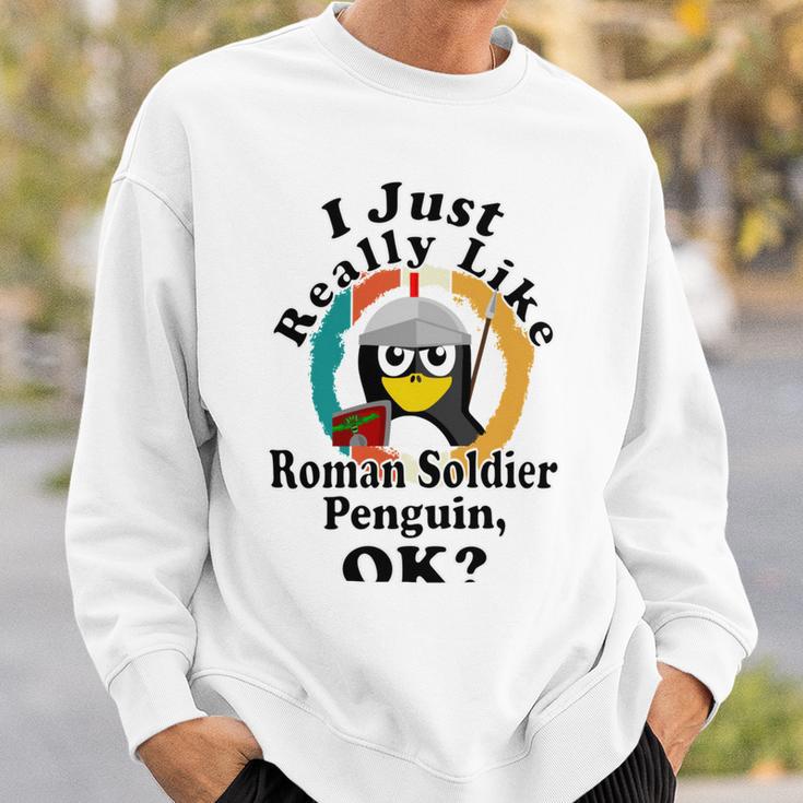 I Really Like Roman Soldier Penguin Ok Sweatshirt Gifts for Him