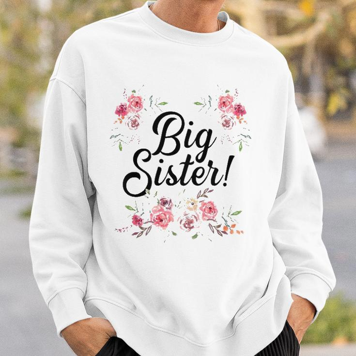 Kids Cute Big Sister Floral Design Toddler Girl Sweatshirt Gifts for Him