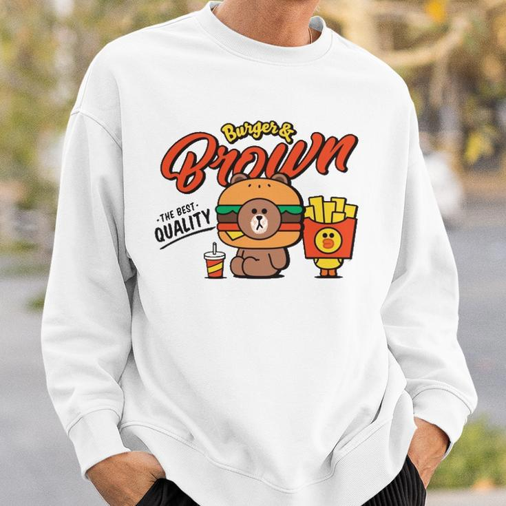 Line Friends Burger & Brown Sweatshirt Gifts for Him