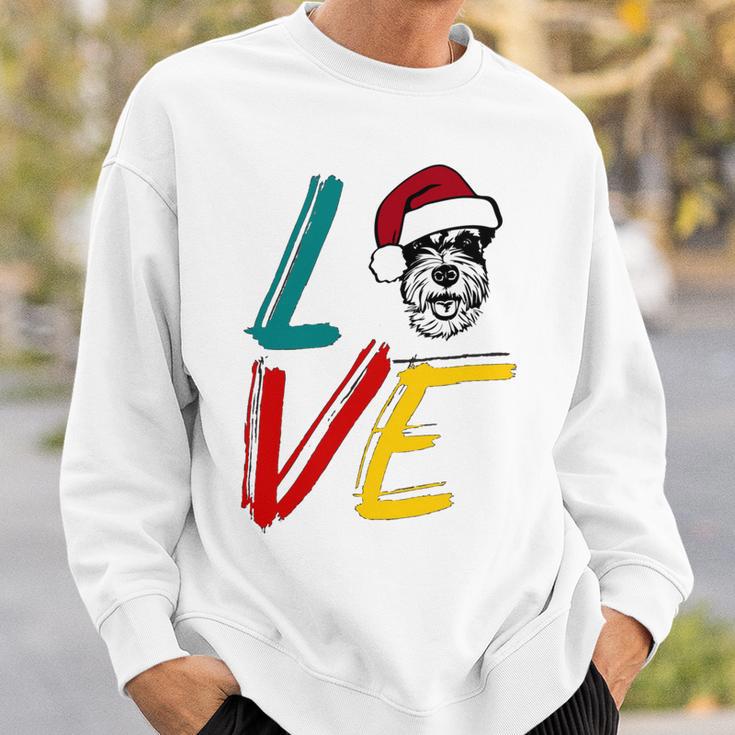 Love My Xmas Miniature Schnauzer Sweatshirt Gifts for Him