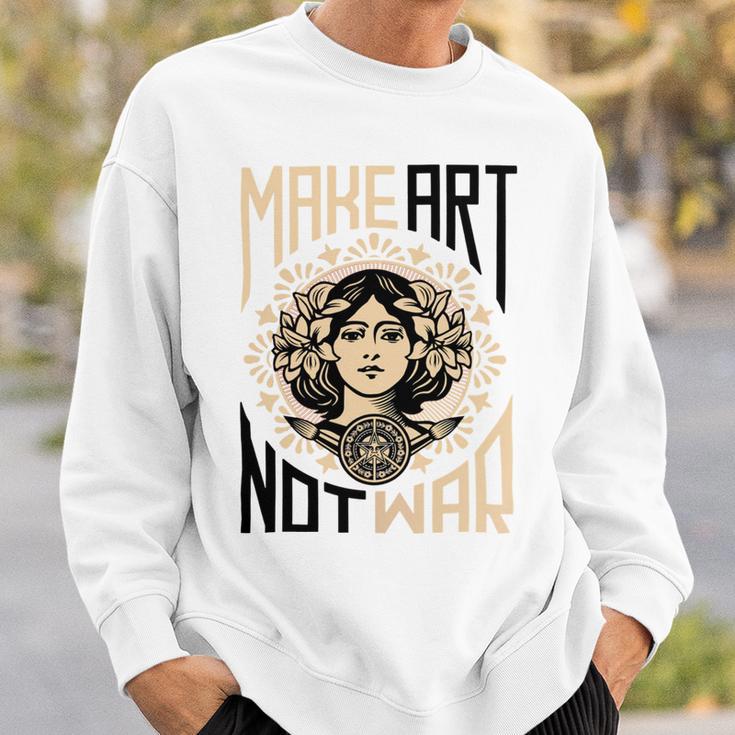 Make Art Not War Symbol Sweatshirt Gifts for Him