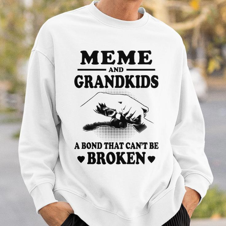 Meme Grandma Gift Meme And Grandkids A Bond That Cant Be Broken Sweatshirt Gifts for Him