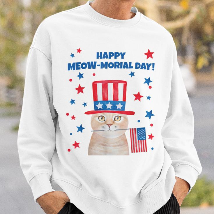 Memorial Day Cat Meowmorial Day Sweatshirt Gifts for Him