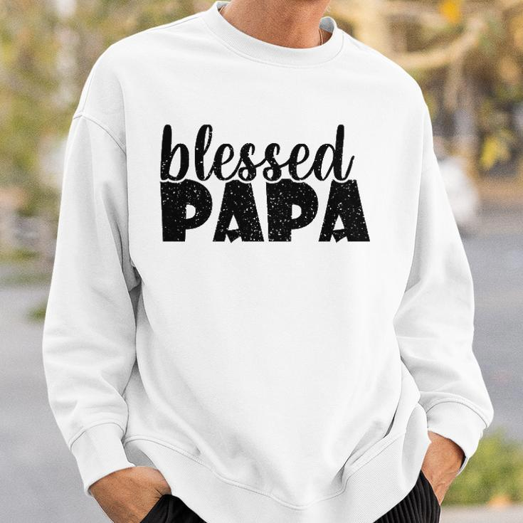 Mens Papa Grandpa Proud New Dad Blessed Papa Fathers Day Sweatshirt Gifts for Him