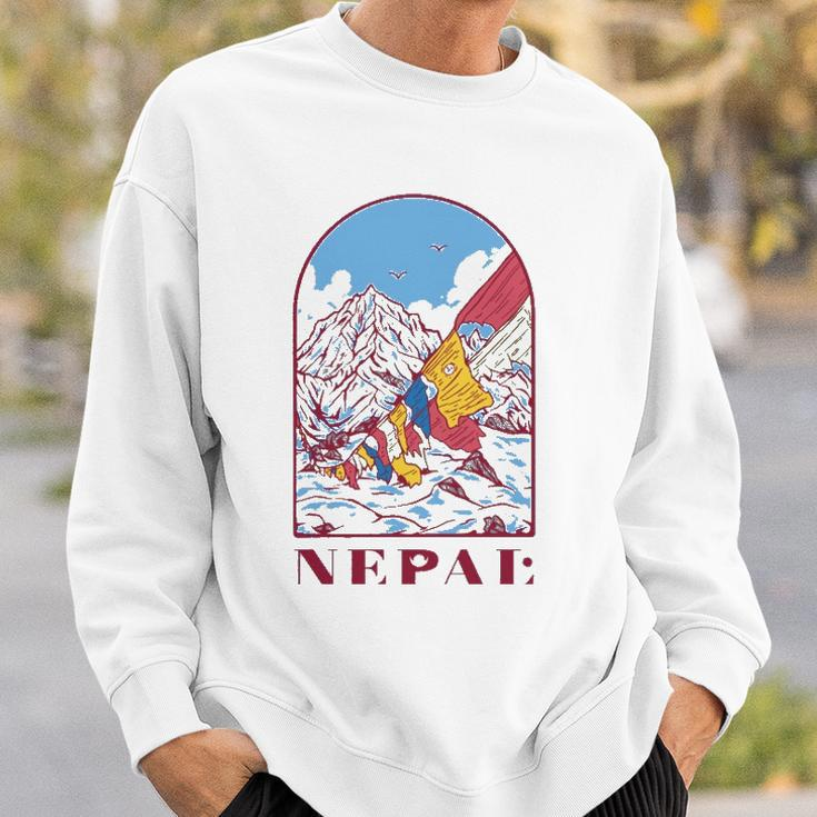 Nepal Himalayan Mountain Prayer Flags Sweatshirt Gifts for Him