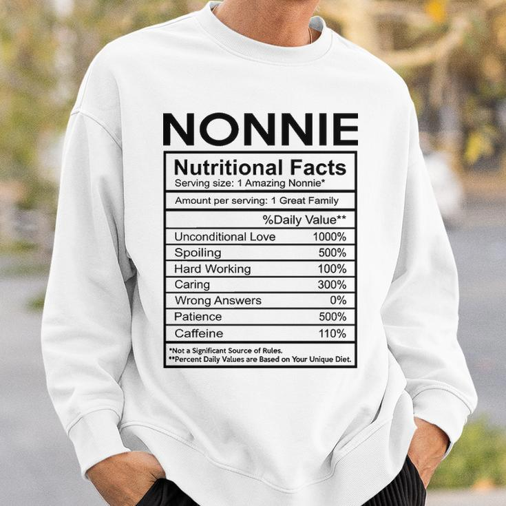 Nonnie Grandma Gift Nonnie Nutritional Facts Sweatshirt Gifts for Him