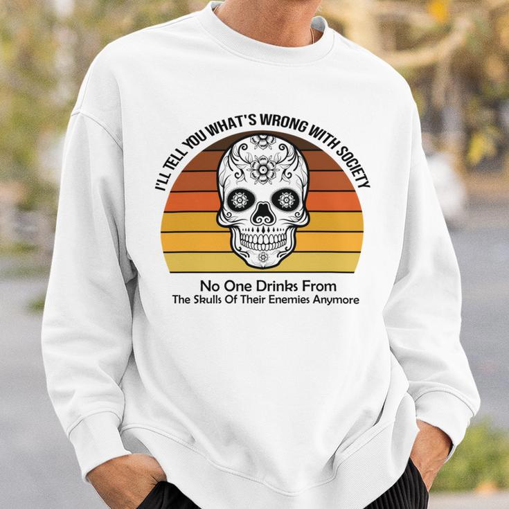 Official Wrong Society Drink From The Skull Of Your Enemies V2 Sweatshirt Gifts for Him