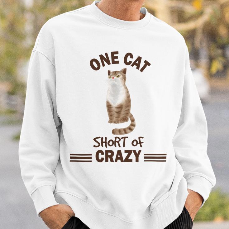 One Cat Short Of Crazy Sweatshirt Gifts for Him