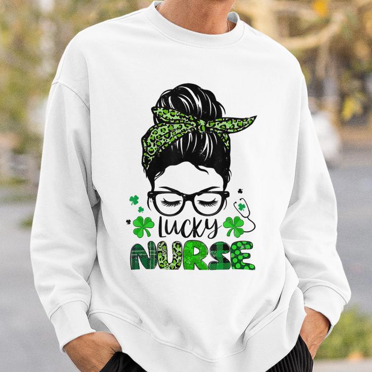 One Lucky Nurse St Patricks Day For Women Funny Nurse Sweatshirt Gifts for Him