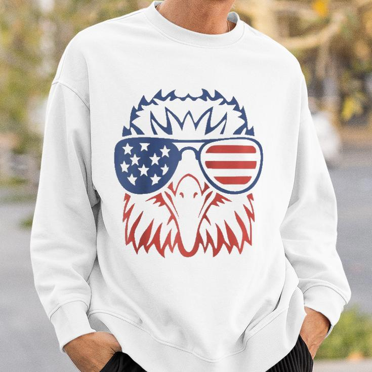 Patriotic Eagle 4Th Of July Usa American Flagraglan Baseball Sweatshirt Gifts for Him