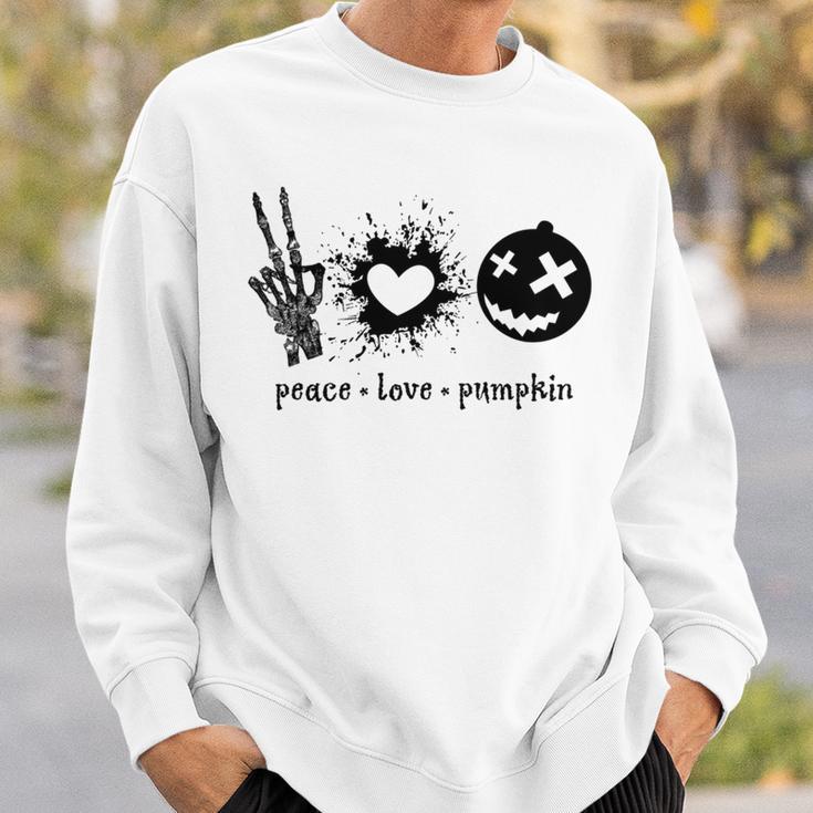 Peace Love Pumpkin Halloween Sweatshirt Gifts for Him