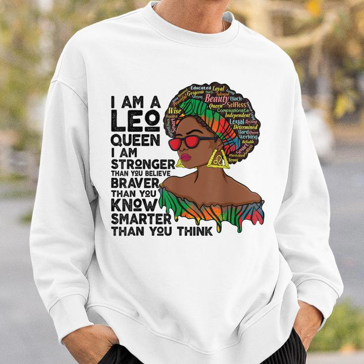 Proud Afro Leo Queen July August Birthday Leo Zodiac Sign Sweatshirt Gifts for Him